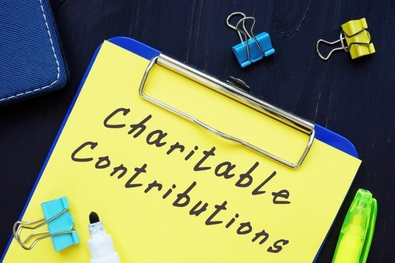 how a self employed person can deduct charitable contributions