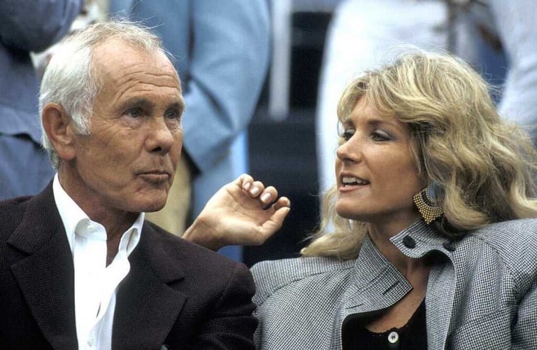 Johnny Carson and his fourth wife, Alexis Maas